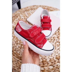 Children's Shoes Sneakers Big Star With Velcro Red FF374063