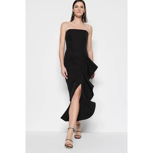 Trendyol Black Woven Long Evening Evening Dress