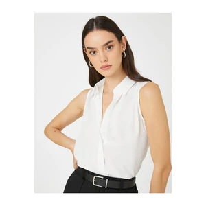 Koton Basic Shirt Sleeveless with Hidden Buttons