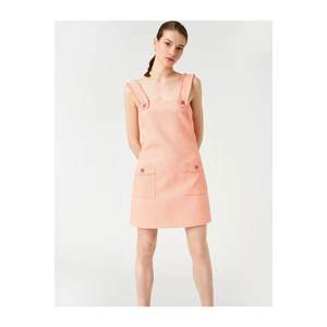 Koton Mini Dress with Hangers, Pockets and Stones.