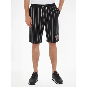 Black Mens Striped Shorts Tommy Jeans - Men