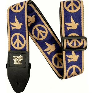 Ernie Ball Navy Blue and Beige Peace Love Dove Jacquard Strap