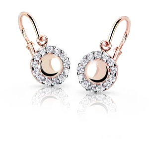 Cutie Jewellery Dětské náušnice z růžového zlata C2750-10-X-4 bílá