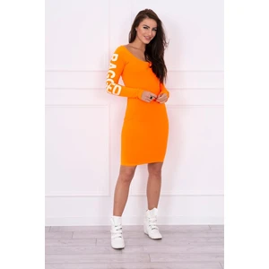 Dress Ragged orange neon