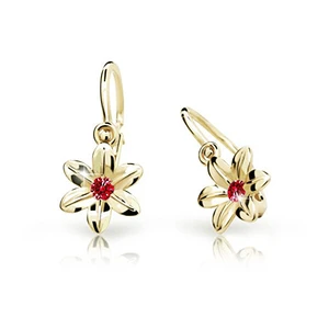 Cutie Jewellery Zlaté detské náušnice C1993-10-X-1 biela
