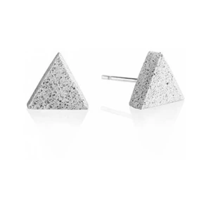 Gravelli Kôstkové náušnice z betónu Triangle GJEWNAG003UN