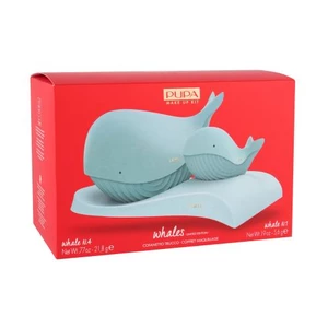 Pupa Whales darčeková kazeta dekoratívna kazeta Pupa Whale 4 21,8 g + dekoratívna kazeta Pupa Whale 1 5,6 g + stojanček 1 ks pre ženy 002