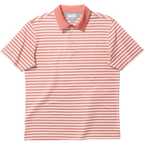 Adidas Adipure Premium Bold Stripe Mens Polo Shirt Sun Glow L