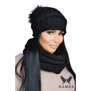 Dámský set Kamea Kamea_Set_Hat&Chimney_K.22.206.08_Black