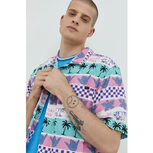 Vans Vans x Stranger Things California Stripe Buttondown Košile Růžová