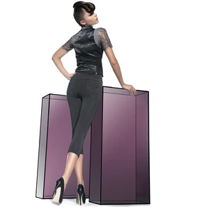 Bas Bleu Women's leggings SANDRA SHORT with applications and leg 3/4