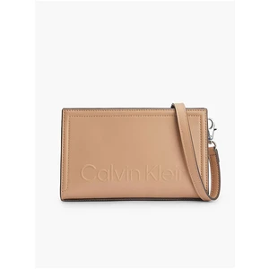 Béžová dámská crossbody kabelka Calvin Klein - Dámské