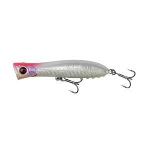 Savage gear wobler gravity popper floating white glow - 9 cm 13,5 g