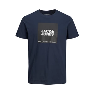 Jack&Jones Pánské triko JJLOCK Regular Fit 12213248 Navy Blazer BIG S