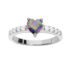 Brilio Silver Romantický stříbrný prsten s topazem Mystic Stone SRB0082A 52 mm