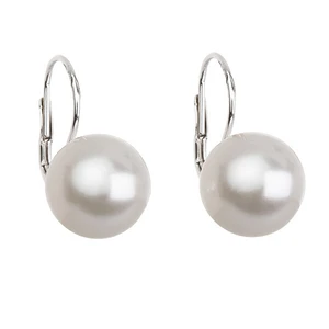 Troli Elegantné perlové náušnice s klapkou Pearl White 71106.1 71107.1 1 cm