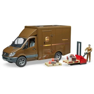 Bruder 2538 Mercedes Benz Sprinter UPS s řidičem a palet. vozíkem