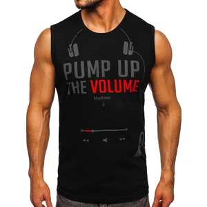 Černé pánské tílko s potiskem tank top Bolf 14815
