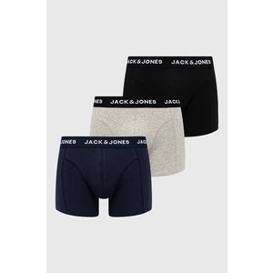 Jack&Jones 3 PACK - pánské boxerky JACANTHONY 12160750 Black - Blue nights - LGM M