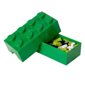 LEGO Box na desiatu 10 x 20 x 7,5 cm tmavozelená