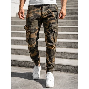 Pantaloni cargo military maro cu curea Bolf CT6013
