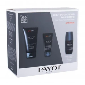 PAYOT Homme Optimale darčeková kazeta čistiaci pleťový gél 150 ml + pleťový balzam 50 ml + dezodorant 75 ml + kozmetická taška na veľmi suchú pleť