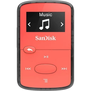 MP3 prehrávač SanDisk Clip Jam 8GB (SDMX26-008G-E46R) červený MP3 přehrávač 8 GB, slot microSD karty, výdrž baterie 18 hod., FM rádio, OLED displej, A