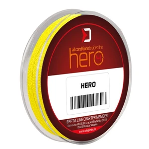 Delphin návazcová šňůra hero 4 fluo žlutá 10 m - 0,40 mm 30,10 kg