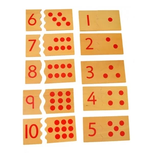 Montessori Čísla a puntíky Puzzle