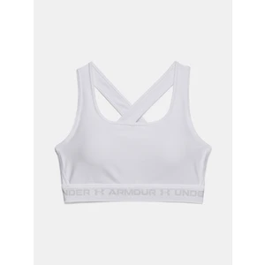 Under Armour Podprsenka UA Crossback Mid Bra-WHT - Dámské