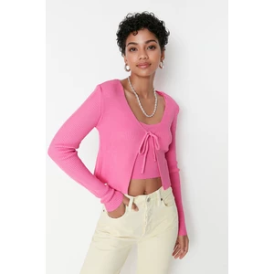 Trendyol Cardigan - Pink - Slim fit