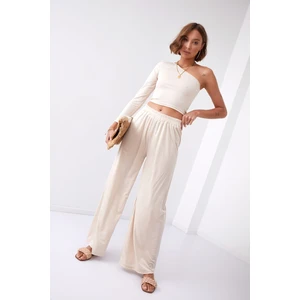 Light beige women's set with trousers