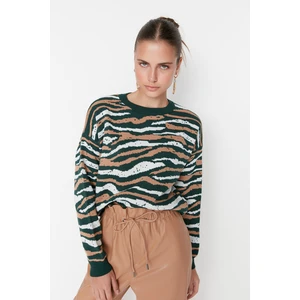Trendyol Sweater - Green - Regular fit
