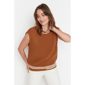 Trendyol Sweater Vest - Brown - Regular fit