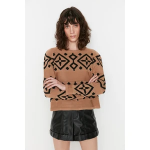 Trendyol Sweater - Brown - Regular fit