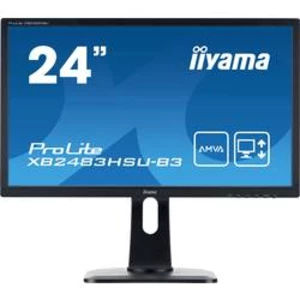 Iiyama ProLite XB2483HSU LED monitor 60.5 cm (23.8 palca) 1920 x 1080 Pixel Full HD 4 ms HDMI ™, DisplayPort, VGA, USB 2.0, na slúchadlá (jack 3,5 mm)