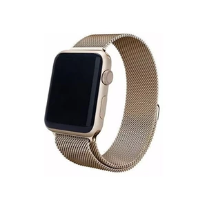 4wrist Ocelový milánský tah pro Apple Watch - Zlatý tmavý 38/40 mm