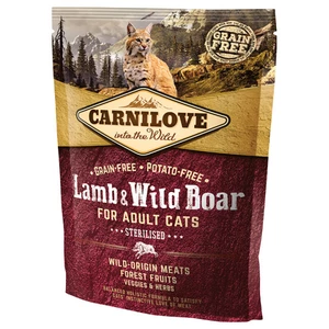 Carnilove Lamb and Wild Boar Adult Cats – Sterilised 400g