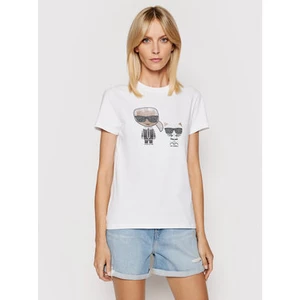 Koszulka damska Karl Lagerfeld Ikonik Rhinestone T- Shirt 210W1725 100