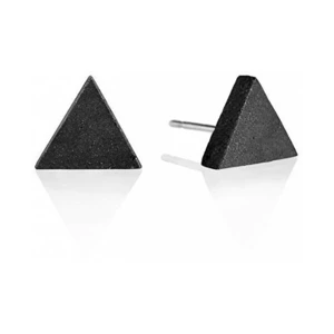 Gravelli Peckové náušnice z betonu Triangle GJEWNAA003UN