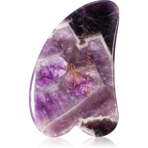 Crystallove Amethyst Gua Sha Plate masážní pomůcka