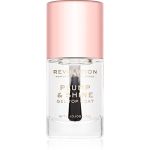 Makeup Revolution Plump & Shine lak na nehty s gelovým efektem průsvitný 10 ml