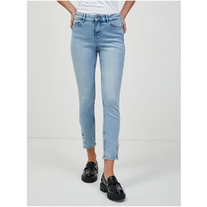 Light Blue Shortened Skinny Fit Jeans ORSAY - Women