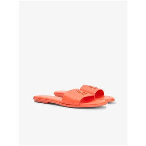 Orange Women's Leather Slippers Tommy Hilfiger - Women