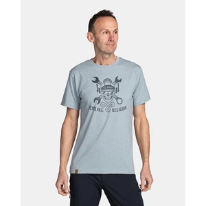 Pánské bavlněné triko Kilpi SKULLY-M Světle šedá