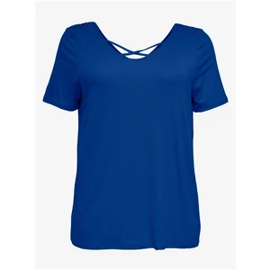Dark blue women's T-Shirt ONLY CARMAKOMA Bandana - Women