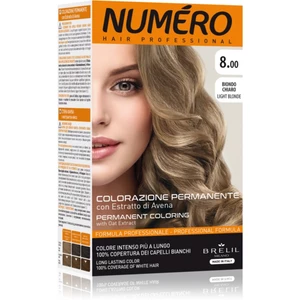 Brelil Numéro Permanent Coloring barva na vlasy odstín 8.00 Light Blonde 125 ml