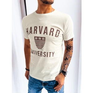 Cream men's T-shirt with Dstreet print