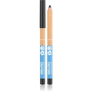 Rimmel Kind & Free tužka na oči s intenzivní barvou odstín 1 Pitch Black 1,1 g