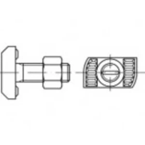 Šroub s T hlavou 889438100160200, N/A, M16, 200 mm, ocel, 25 ks